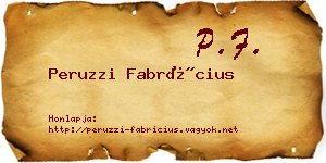 Peruzzi Fabrícius névjegykártya